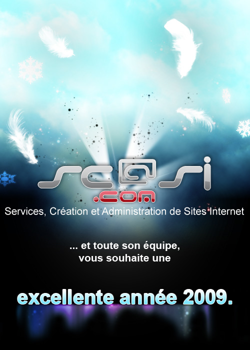 Scasi.com et toute son équipe vous souhaite une bonne et heureuse année 2009